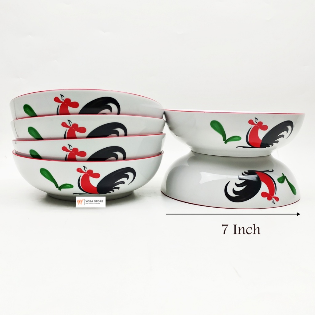 Mangkok Sereal KPC07 Ayam Jago 6 Pcs Kedaung Home