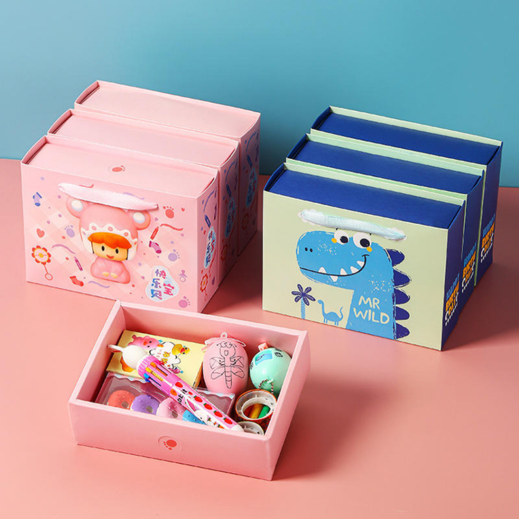 Kotak Souvenir Anak Ulang Tahun /Goodie Bag UlangTahun Anak / Paperbag Gift Ulang Tahun Anak Dino