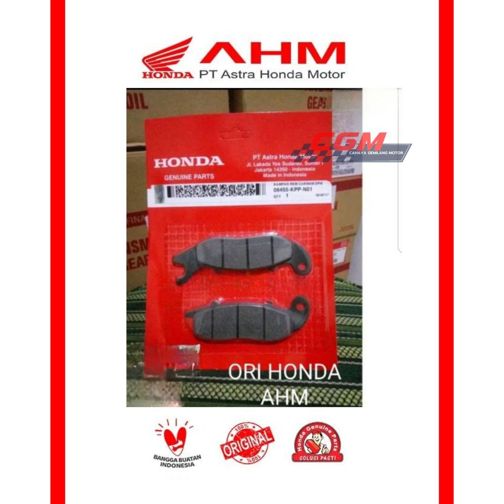 06455 KPP N01 Dispad fr kampas depan cb 150 led tiger revo new mg pro ori honda ahm