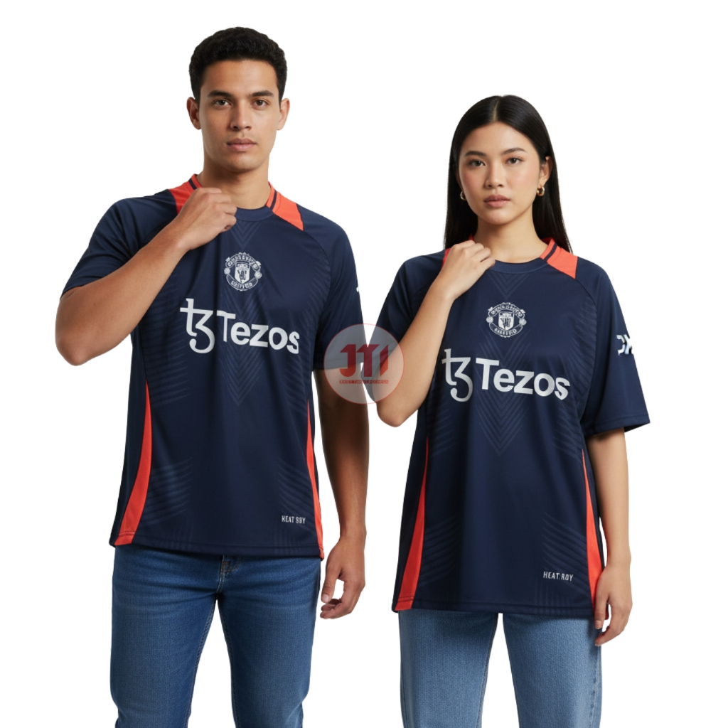 Jersey Player Issue Mnchstr Untd Training Tezos 2024 2025 Baju Bola Navy 24 25 JTI Store