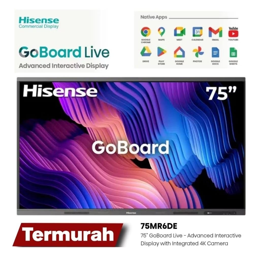 HISENSE GoBoard Live 75 Inch Interactive Touch Display 75MR6DE Interactive Touch TV Kontrol via IP &