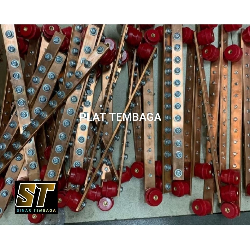 Busbar Tembaga 6mm x 30mm x 300mm Busbar Custom
