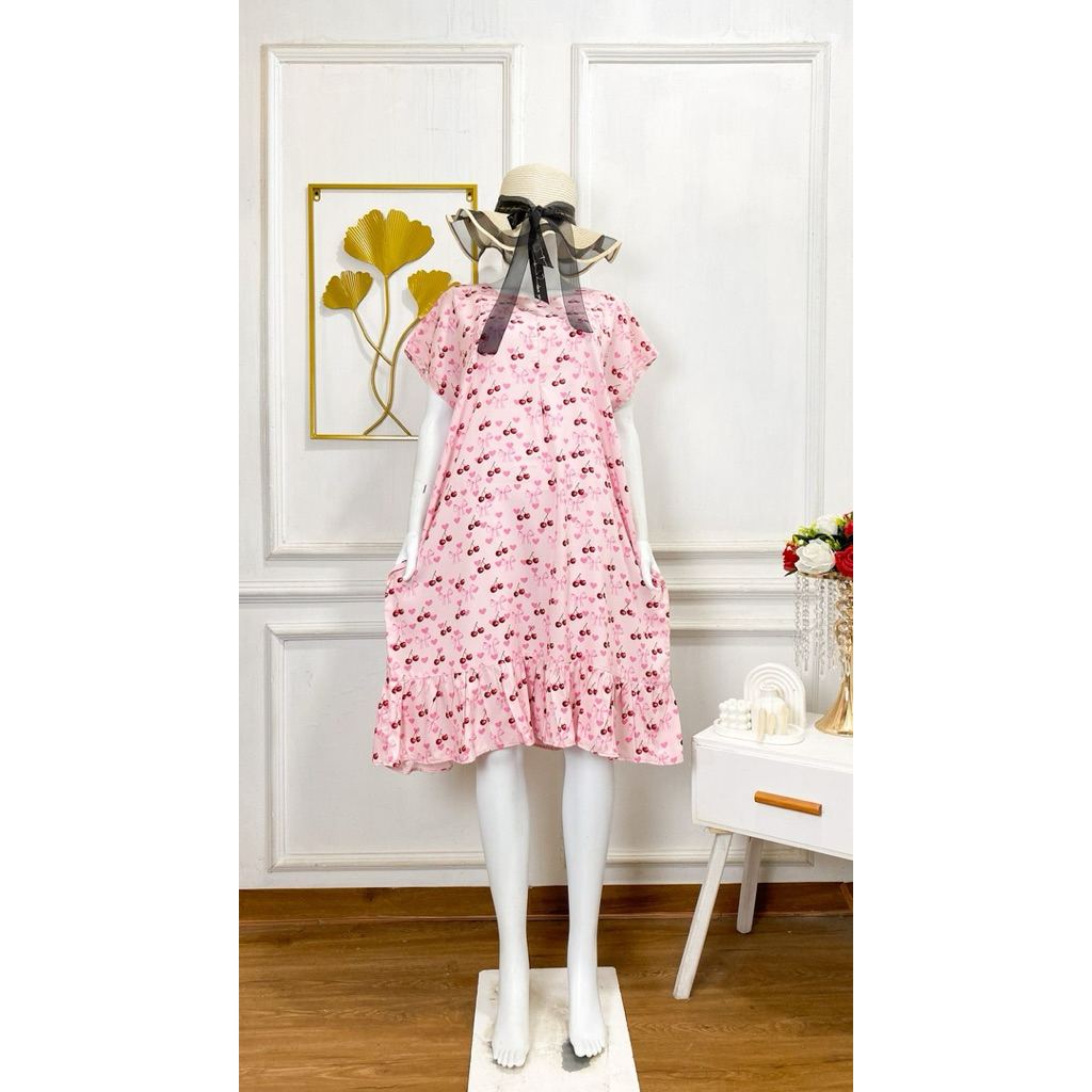 Daster viral busui daster ruffle busui daster kekinian