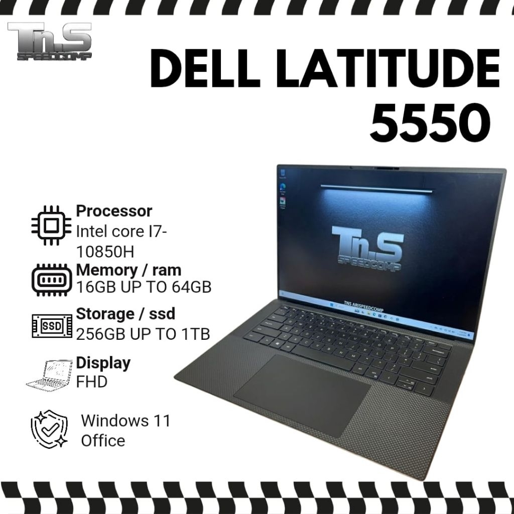DELL PRECISION 5550 INTEL CORE i7-10850H / 16GB RAM/ 1TB NVME/ FHD IPS / QUADRO T2000 Max-Q
