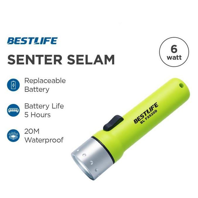 Rolinson RL103SB Senter Selam LED Tahan Air Tali Pengaman Cahaya Putih
