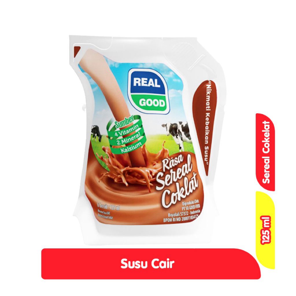 Real Good Susu UHT Sereal Coklat 125ml 1 dus (40 pcs)