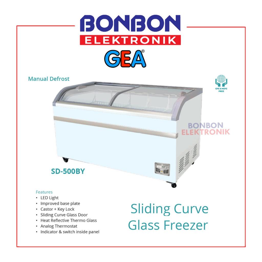 GEA Sliding Curve Glass Freezer SD-500BY / SD500BY 500L