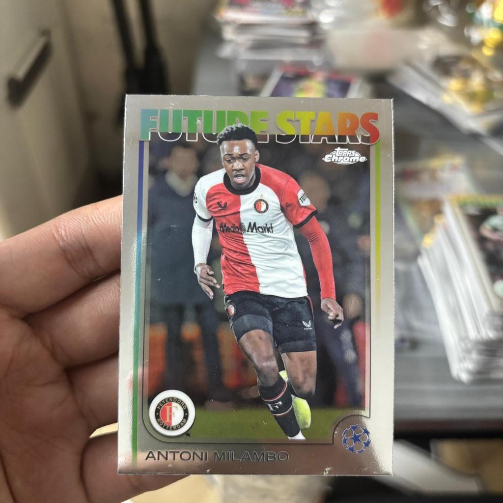 Kartu Bola Milambo Topps Chrome Feyenoord Original