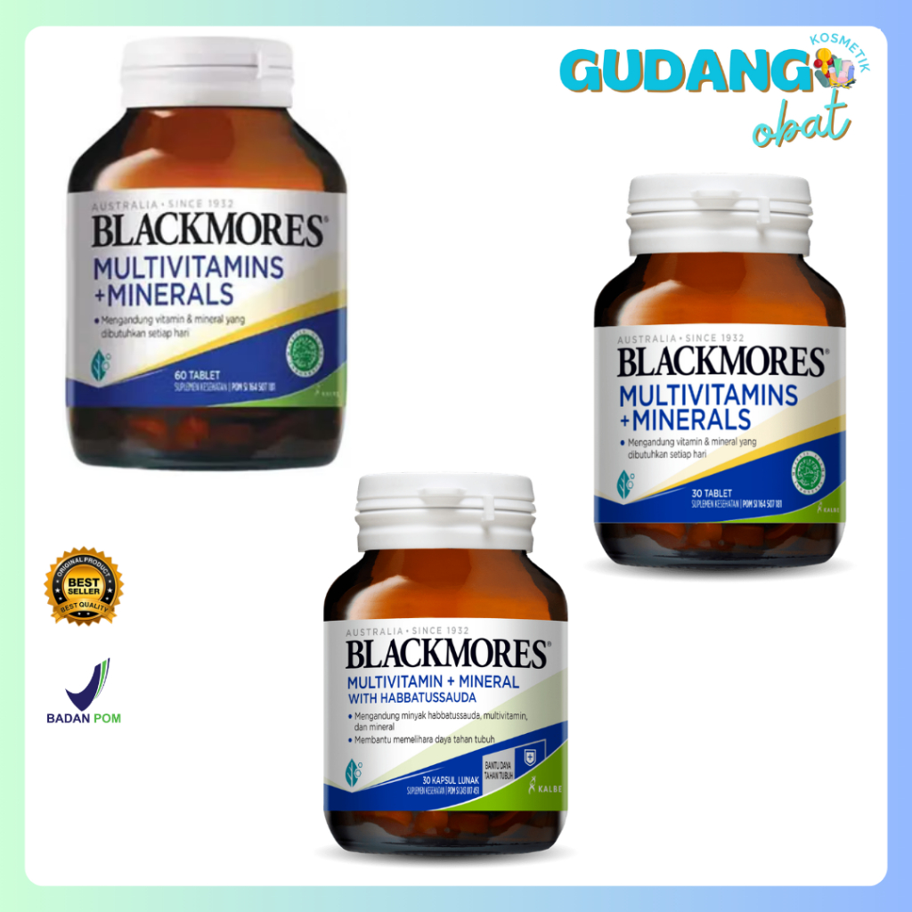 Blackmores Multivitamin + Minerals 30 & 60 Tablet & Blackmores Multivitamin + Minerals With Habbatus
