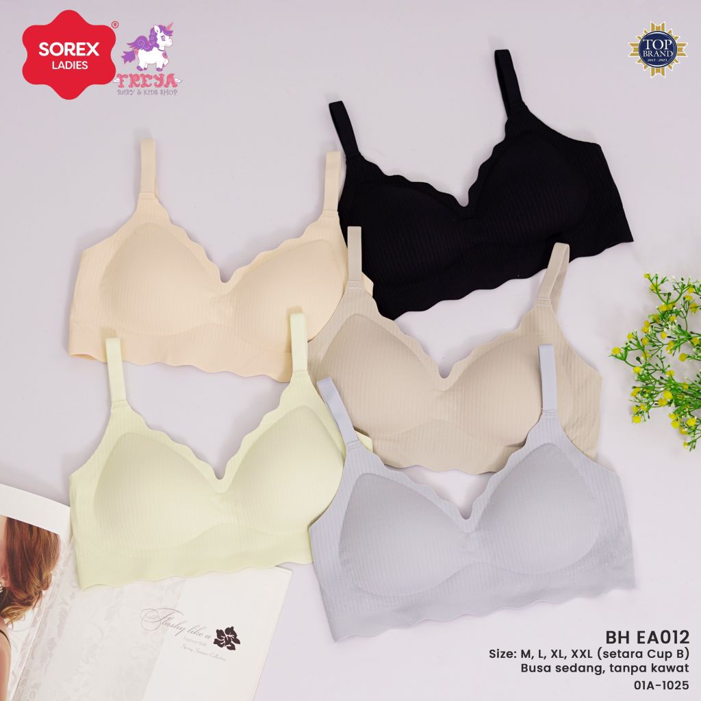 Sorex - Bra Seamles Tanpa Kawat & Pakai Kawat Busa Sedang & Tipis Cup B - BH Dewasa