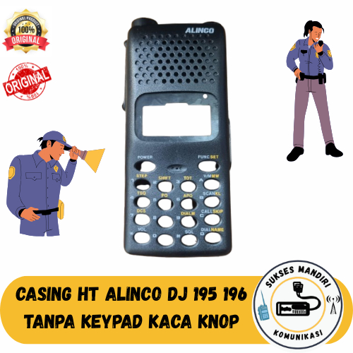 CASING HT ALINCO DJ 195 196 TANPA KNOP KEYPAD KACA