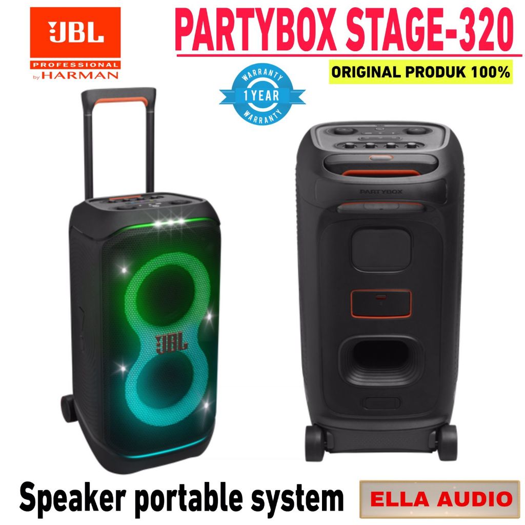 JBL Partybox Stage-320 Speaker Portable System Bluetooth Partybox Stage-310 Original