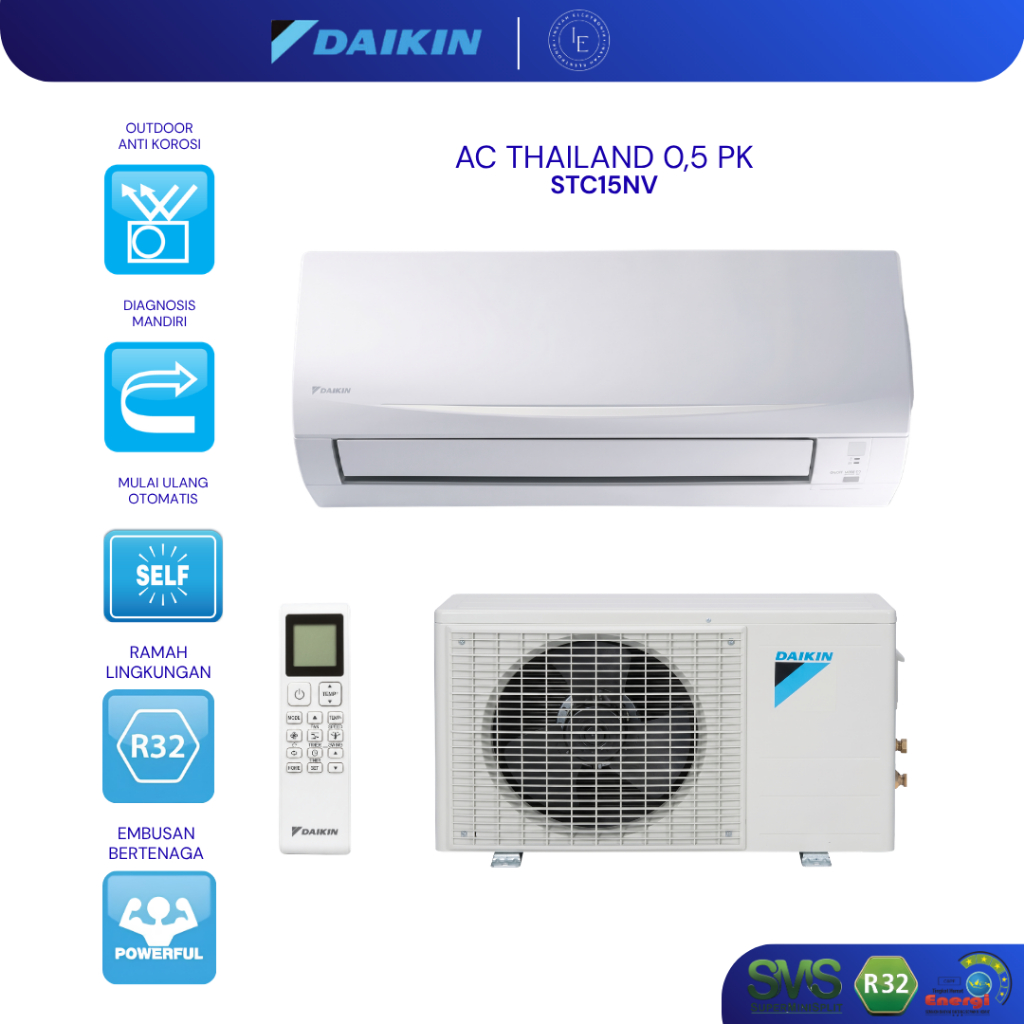 DAIKIN AC 1/2PK Super Mini Split Made in Thailand
