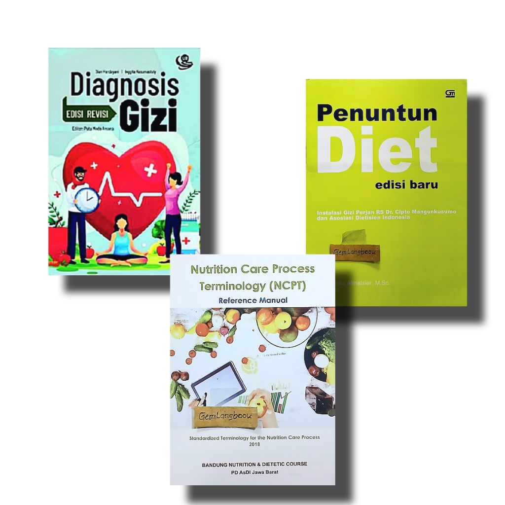 Paket 3 Buku Gizi Penuntun Diet Baru , NCPT b.indonesia , Diagnosis Gizi