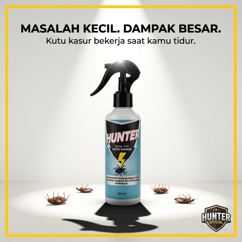 ( HUNTER ) racun kutu kasur ampuh racun tungau pembunuh pembasmi anti kutu kasur tungau spray sempro