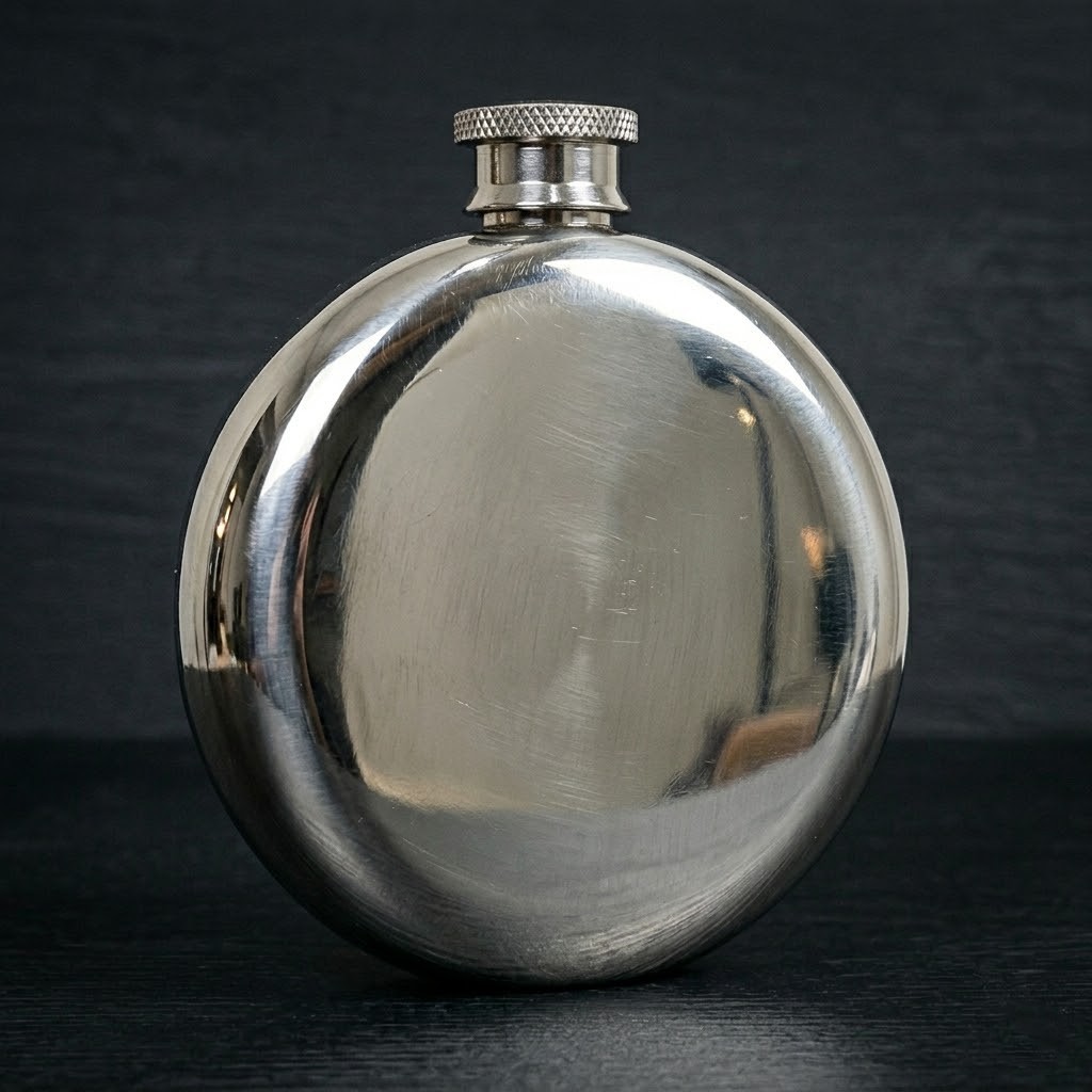 Botol Minum Hip Flask Bulat Stainless Steel Anti Bocor Wine Bir Alkohol Tas Hadiah Suvenir Premium