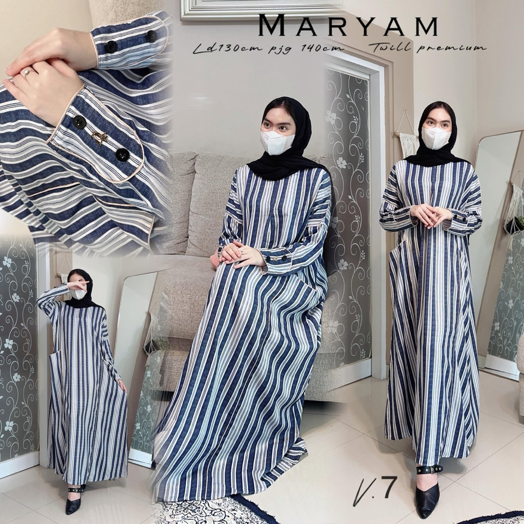 Kaftan Arab Maryam Motif by Fairuz | Kaftan Dress Twill Premium