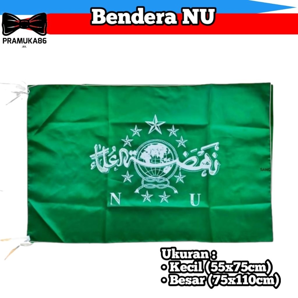 Bendera NU Sablon / Bendera NU Kecil Besar / Bendera NAHDLATUL ULAMA Sablon