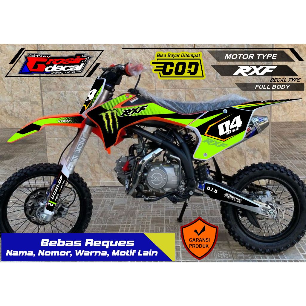 Sticker Stiker Mini Trail RXF 50cc RXF 110cc RXF 125cc Full Body Free Custom