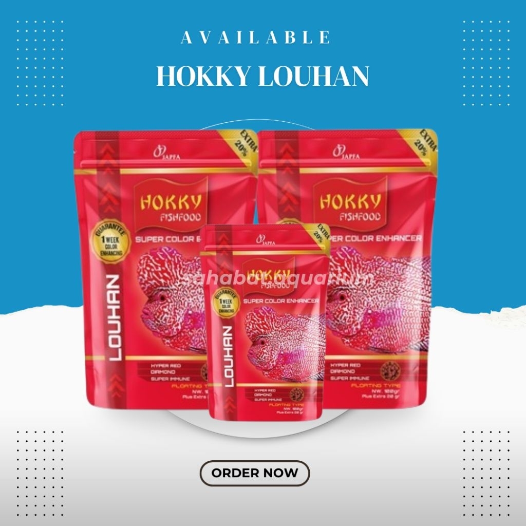 Pelet Ikan Louhan Hokky Super Color Enhancer Membantu Percepat Warna Louhan