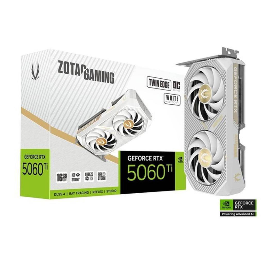 ZOTAC RTX 5060 TI 16GB TWIN EDGE OC WHITE EDITION GDDR7 / RTX 5060 TI 16GB