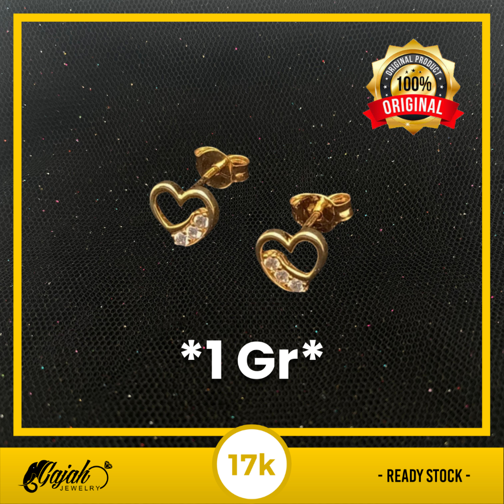 Anting Emas 17K - Toko Emas Gajah - 1 Gram 5519