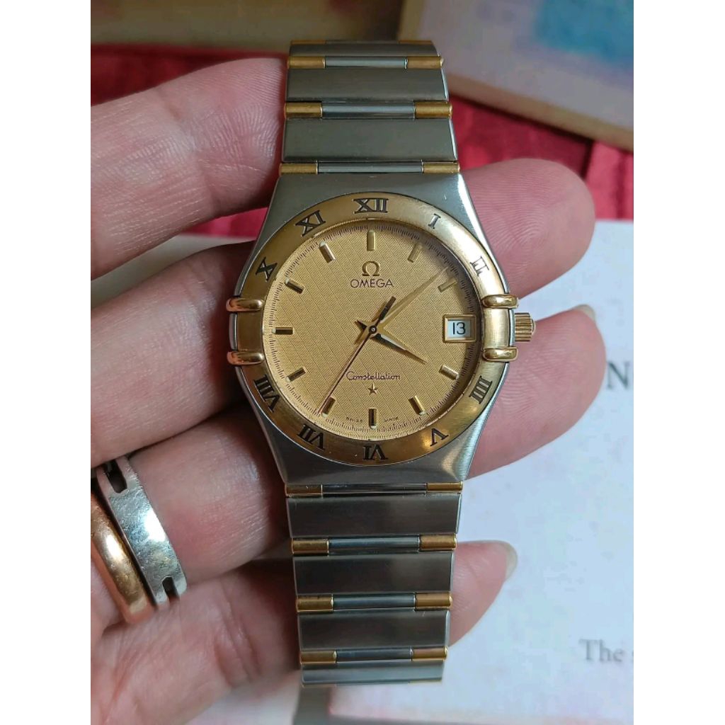 omega Constellation quart  two tone