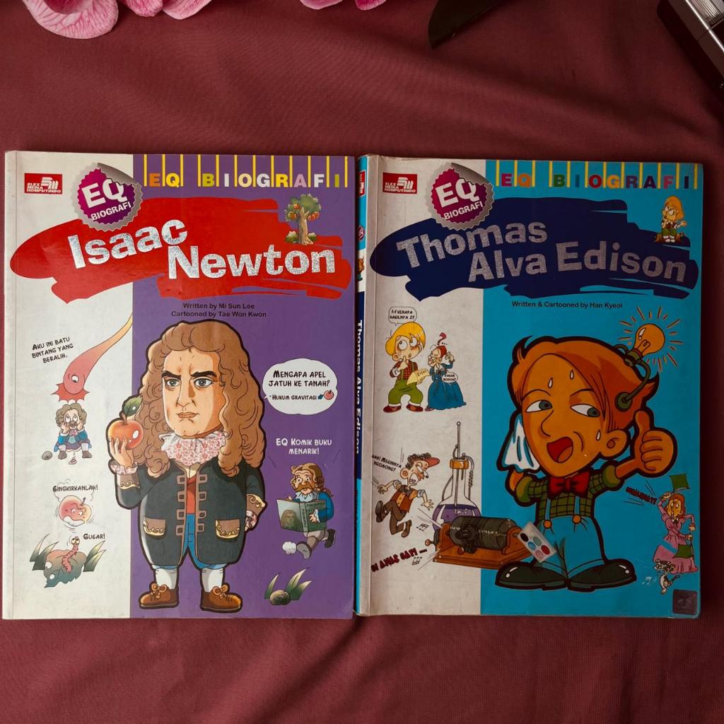 Komik Eq Biografi / Komik Edukasi Elex Media / Komik Anak / Eq Biografi Isaac Newton / Thomas Alva E