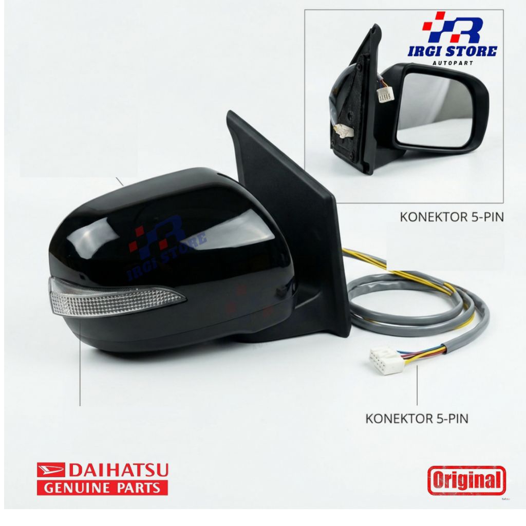Spion Mobil Agya / Ayla 2017 2018 2019- Elektrik Lampu - Hitam second (bekas pakai)