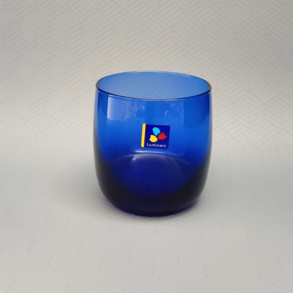 Luminarc Vigne Sapphir Glass Tumbles Vintage Cobalt Blue Gelas Mewah Koleksi Antik