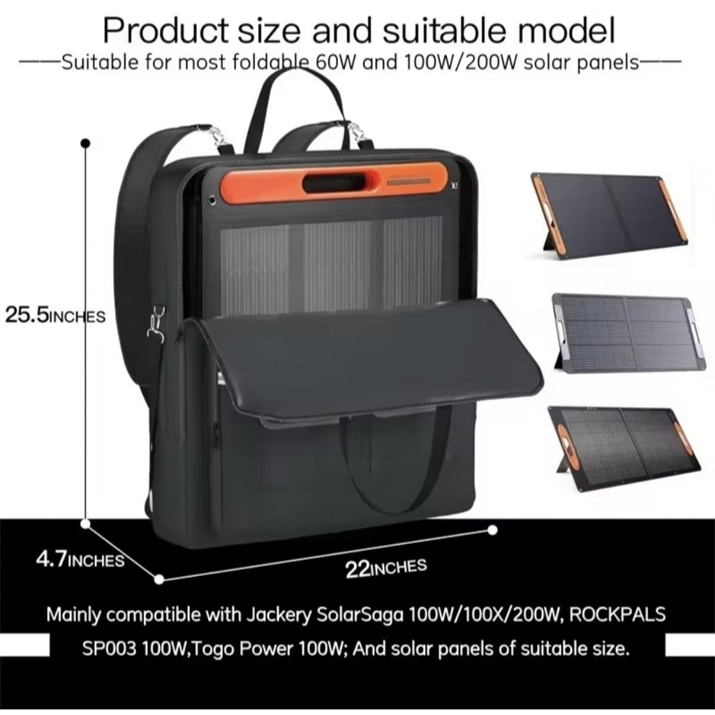 Tas Carrier Panel Surya Foldable - Travel Bag Solar Panel 60W 100W 200W
