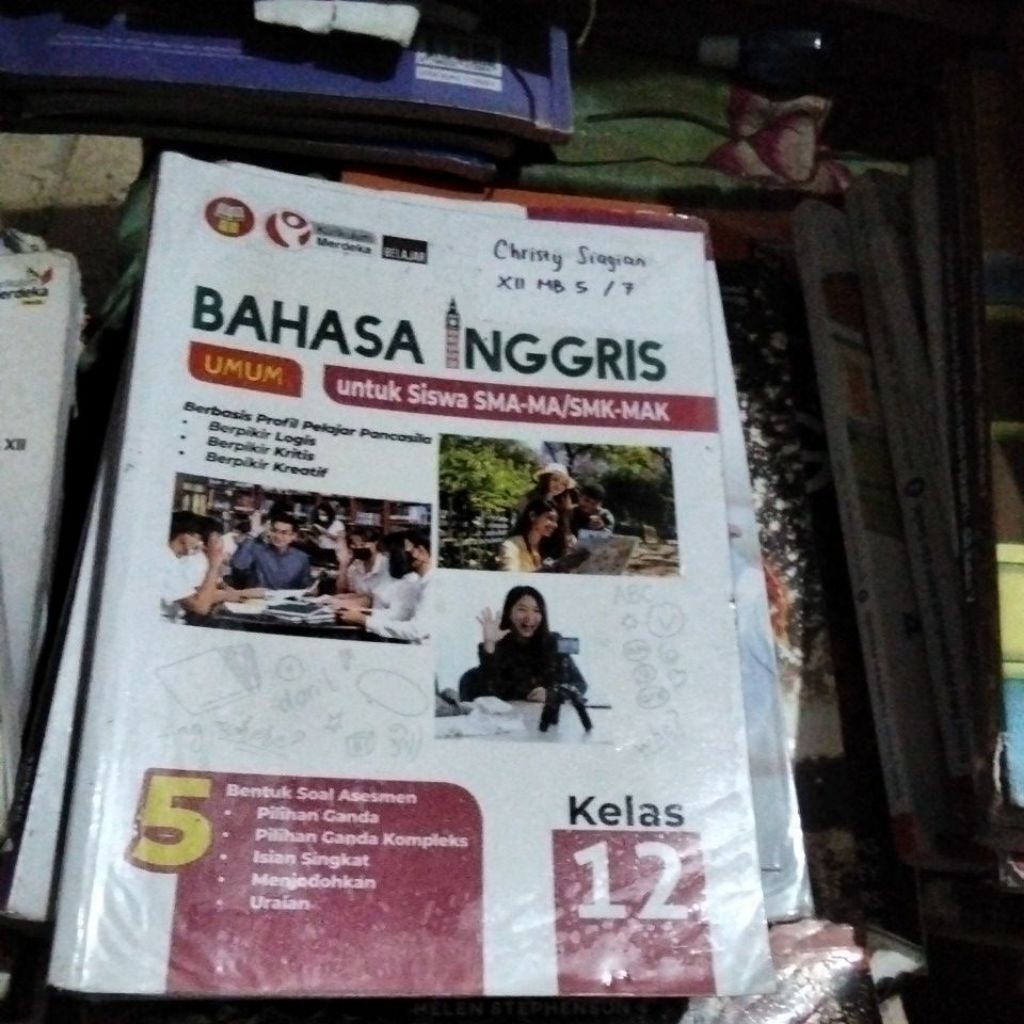 Buku bahasa Inggris 3 SMA kurikulum merdeka yrama Widya