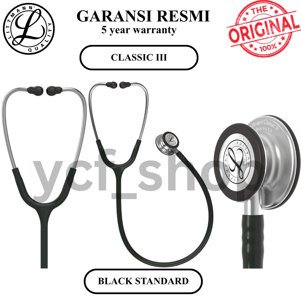 3M Stetoskop Littmann Classic III Black Standart / Stetoskop Dewasa / Stetoskop Littmann / Stetoscop