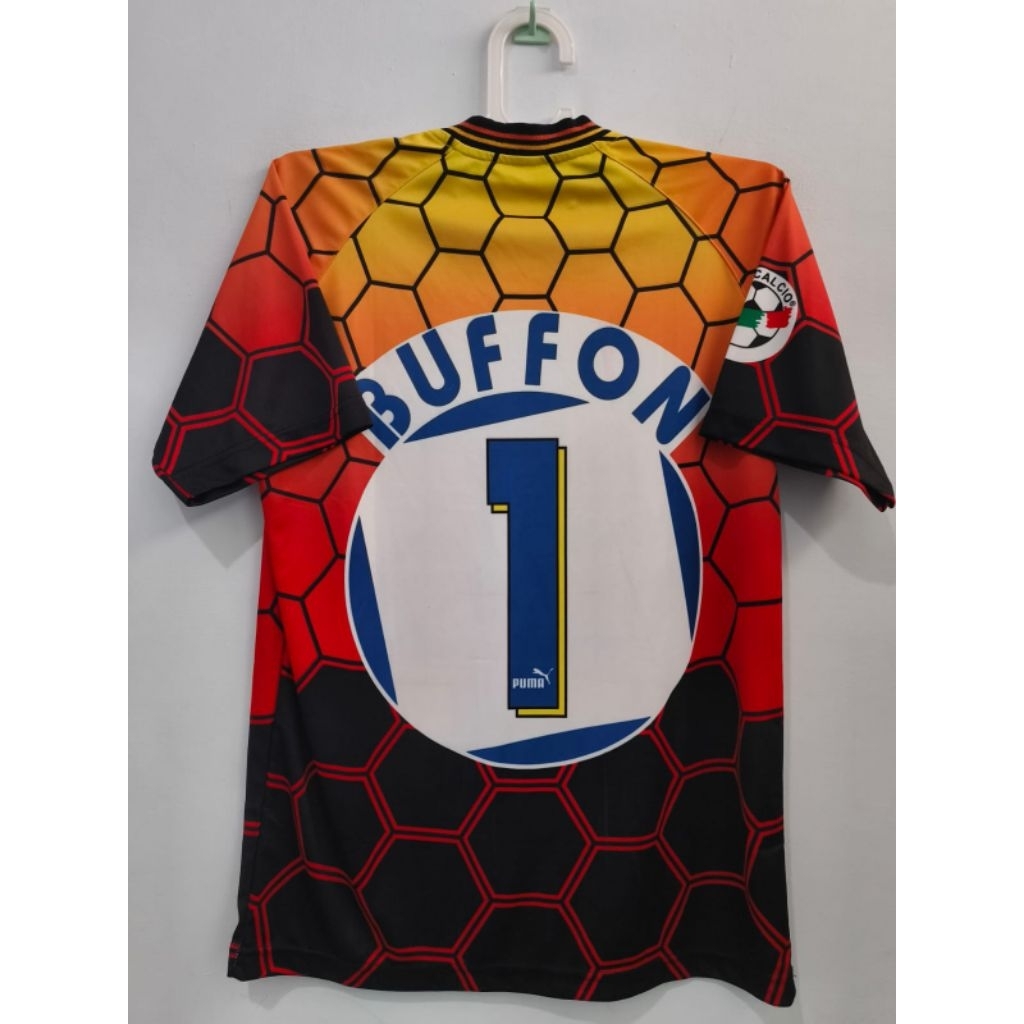 jersey baju bola retro parma kiper buffon sport casual