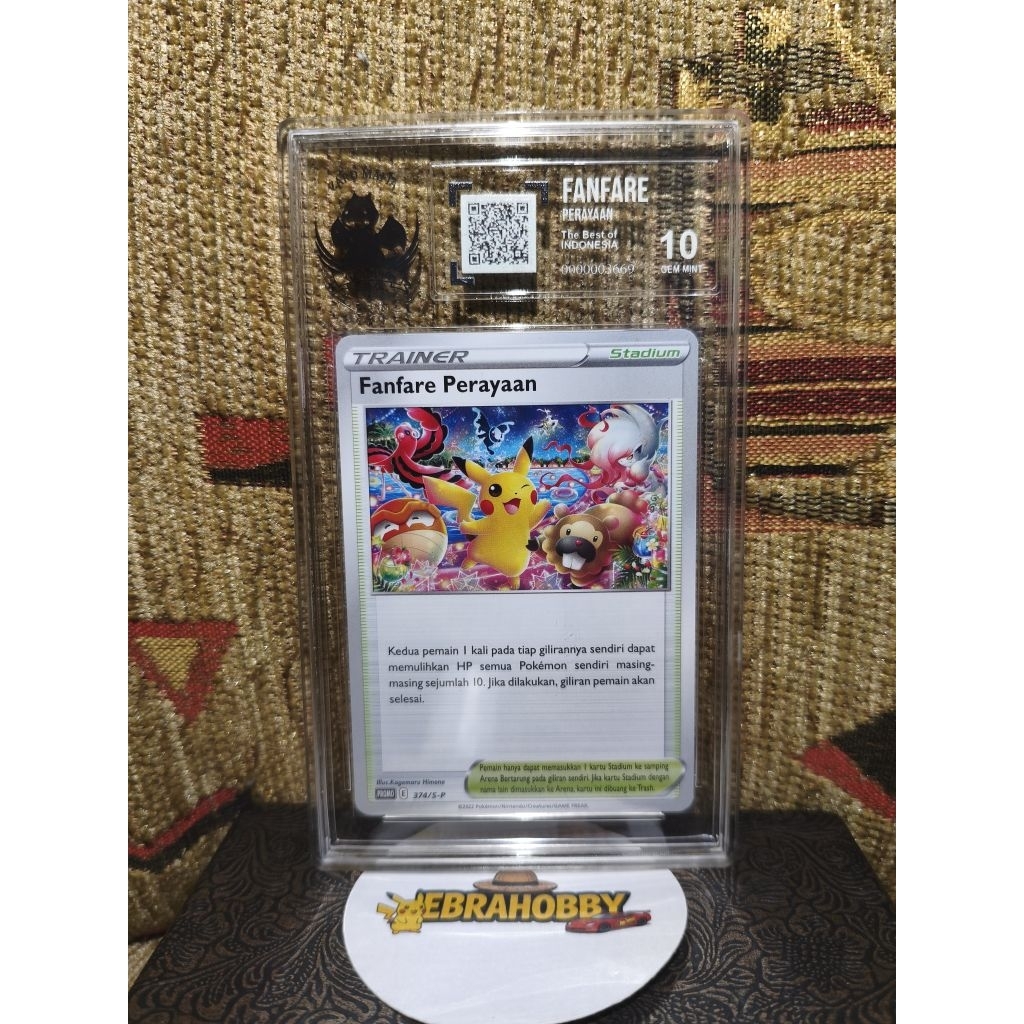 Pikachu Perayaan Fanrare Trainer Indonesia slab ZMG 10