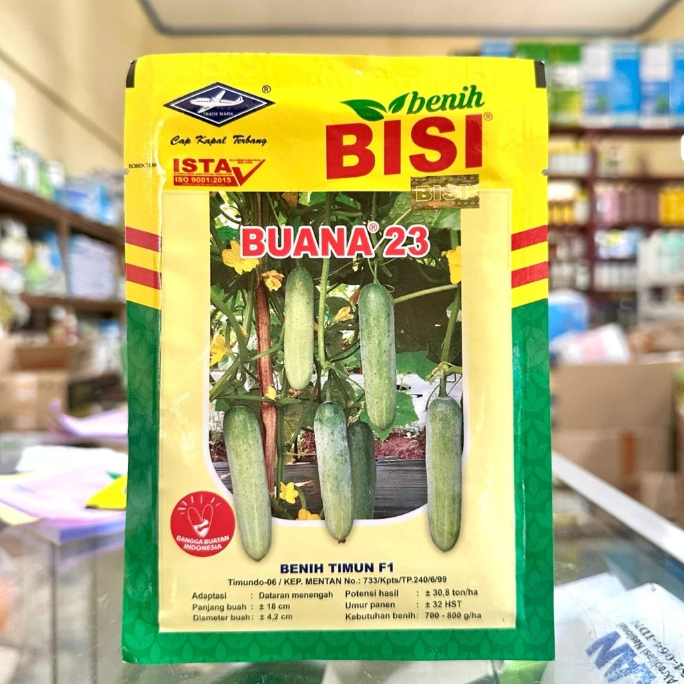 Benih Timun Buana 23 - Bibit Timin Buana 23 Cap Kapal Terbang 20gram Exp Panjang Maret 2027
