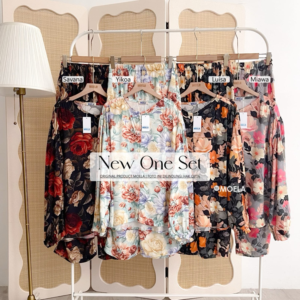 Savana Yikoa Luisa Miawa Set Setelan oneset jumbo allsize busui Premium cotton rayon Original moela 