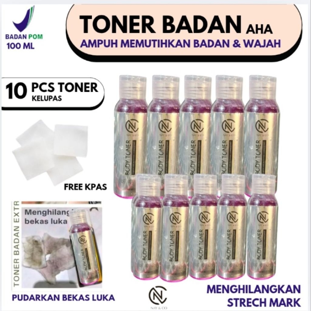 BODY TONER | BPOM TONER PEMUTIH BADAN ARBUTIN STRONG IP SUPER WHITENING
