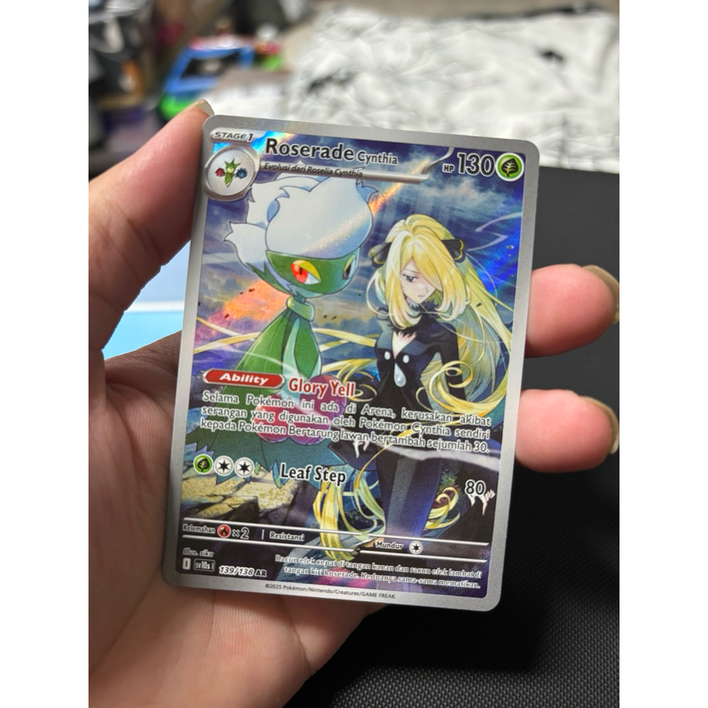 Roserade cynthia tcg pokemon card