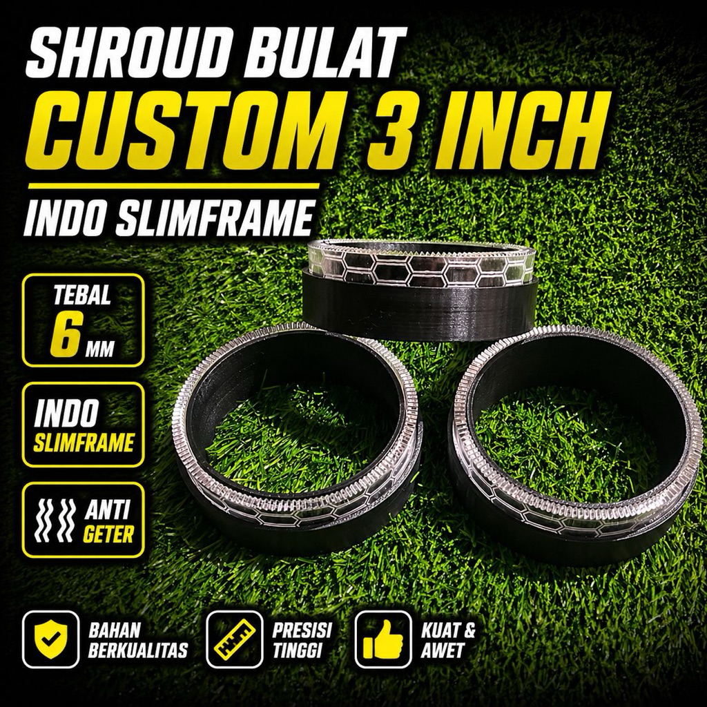 shroud 3 inch bulat akrilik,SHROUD 5D bulat 3 inch