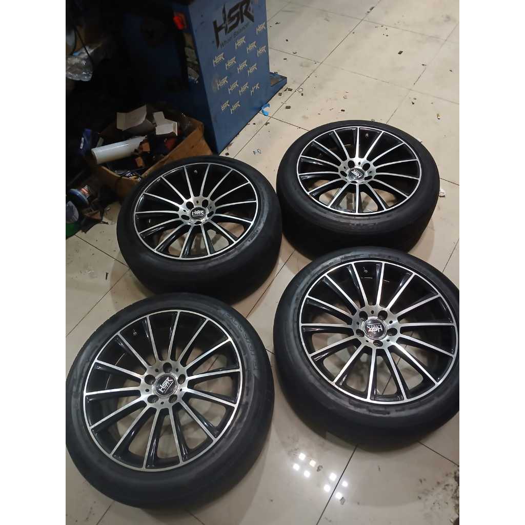 VELG MOBIL SECOND R19X8,5/9,5 H5X112 BLACK POLIS MURAH PELEK RING 19 BUAT MERCY FREE ONGKIR