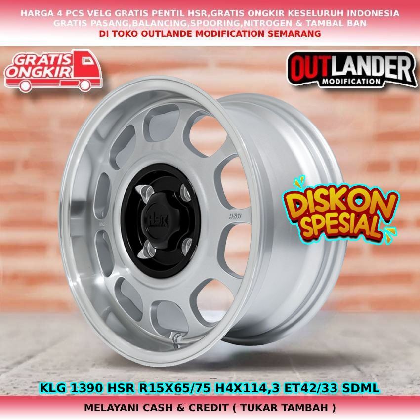 Velg Mobil Racing R15 Celong Pcd 4x114,3 Cocok Buat Livina| Avanza| Xenia| Kijang| Evalia| Futura| P