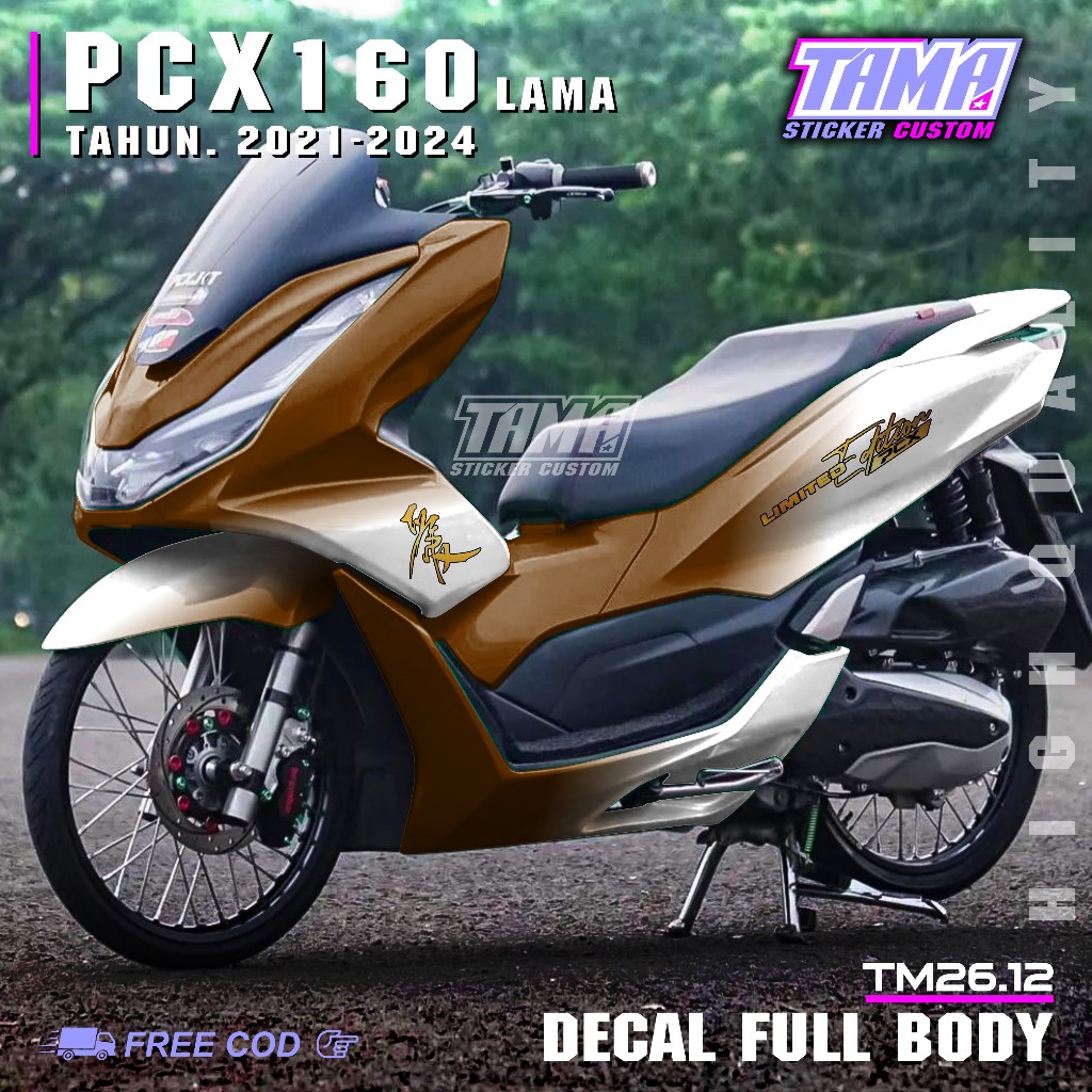 Sticker Decal Full Body Motor Honda Pcx 160 Lama Abs Cbs Tahun 2021 2022 2023 2024 Sticker Full Body