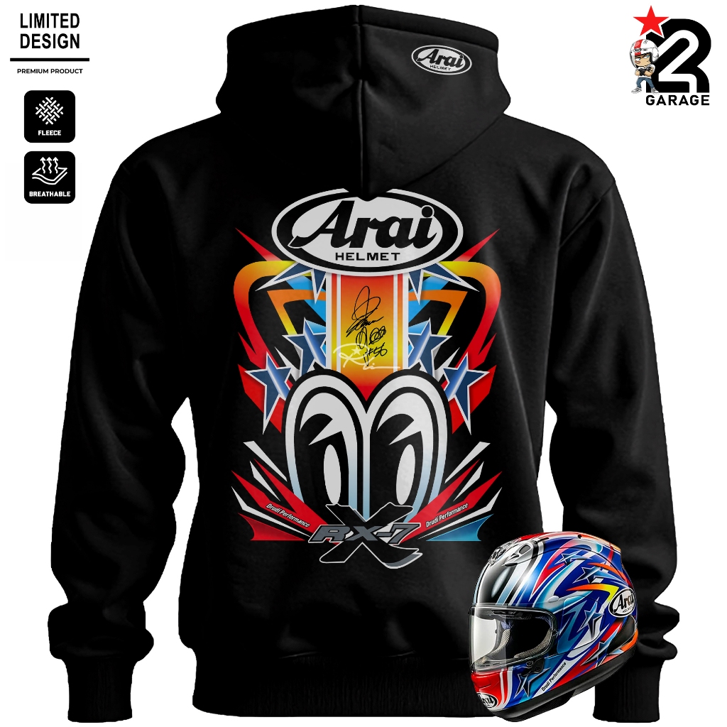 RACELINE | Hoodie Premium Pria Wanita Bahan CVC Fleece Jaket Tebal Sweater Motor Pakaian Unisex Stre