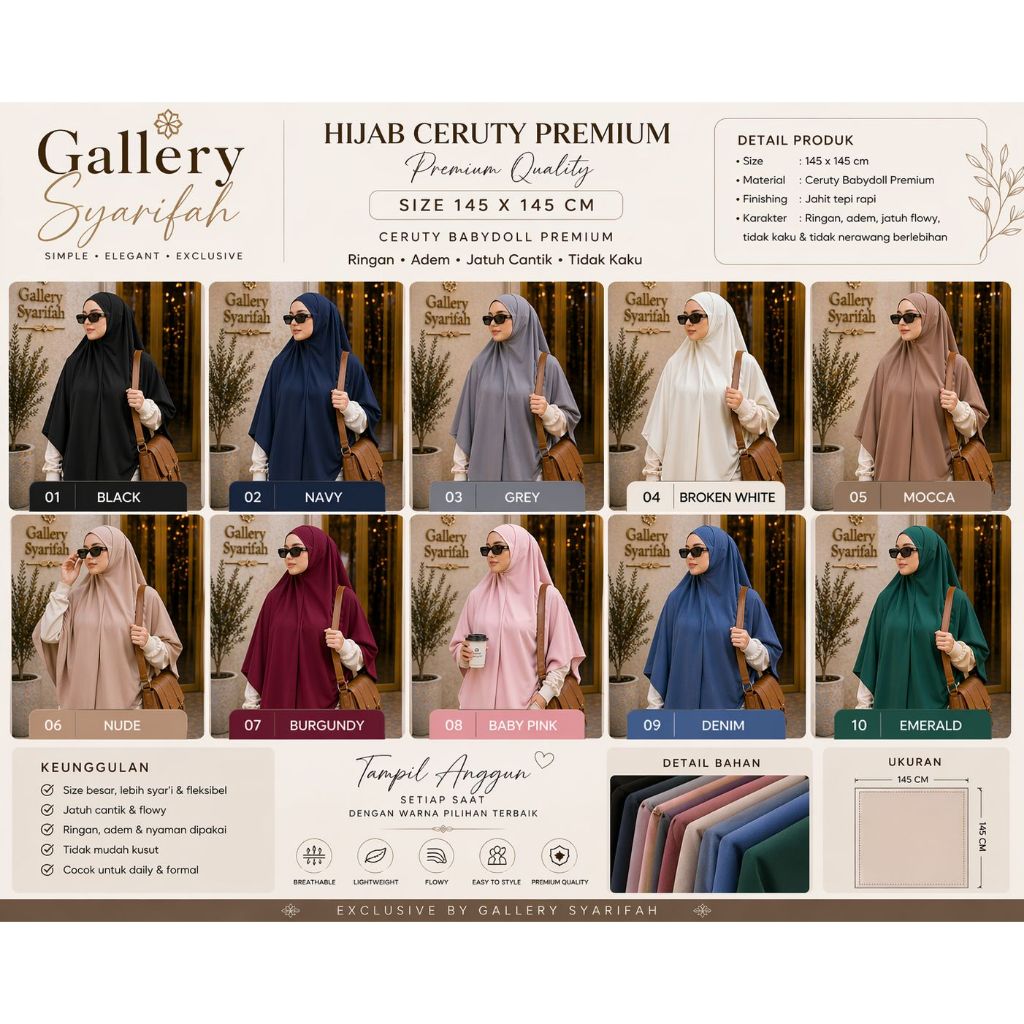 KHIBAN SET GAMIS BY GALLERY SYARIFAH