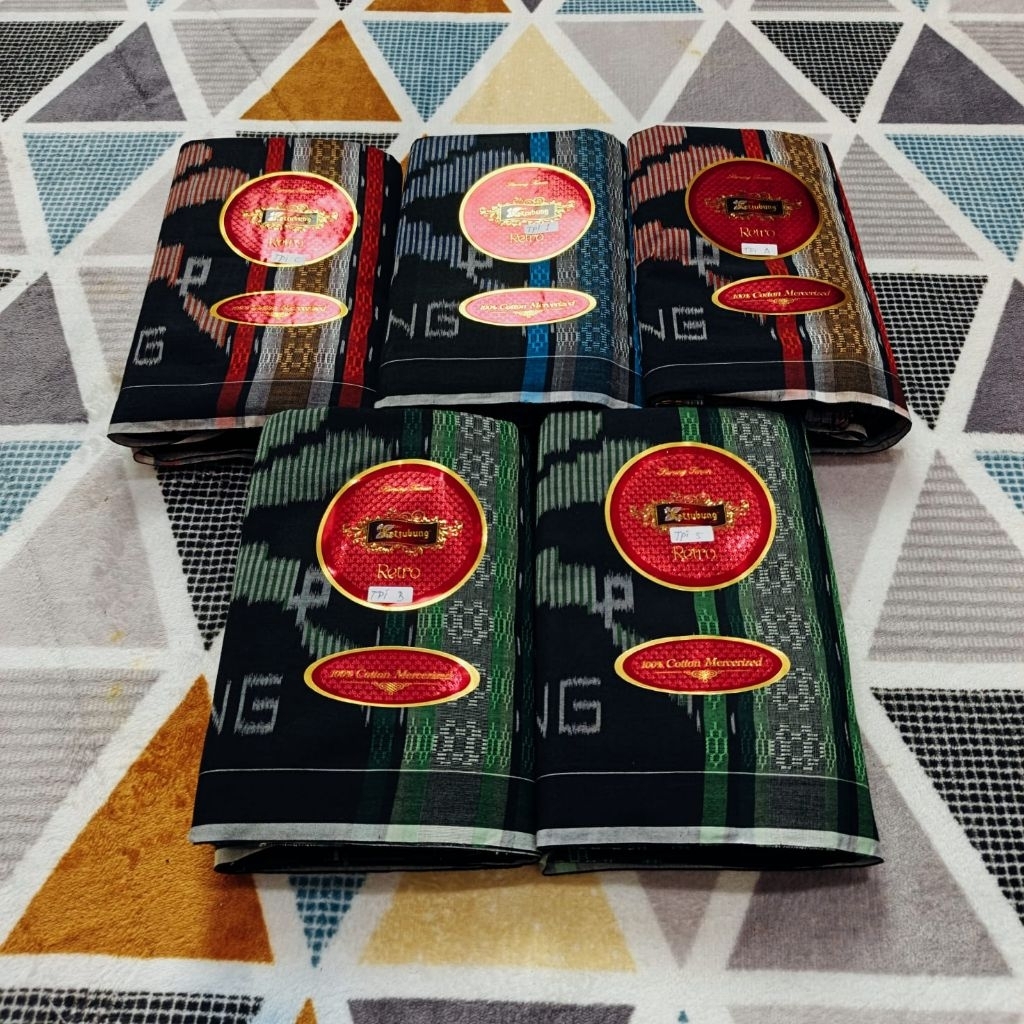 SARUNG KETJUBUNG TPI RED BLACK SERIES KETJUBUNG TYPE TPI GOLD MOTIF BHS GDI