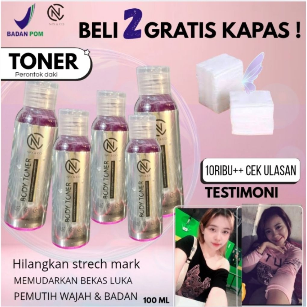 5 PAKET TONER NC BODY TONER NIACINAMIDE AHAA COLLAGEN - perontok daki whitening