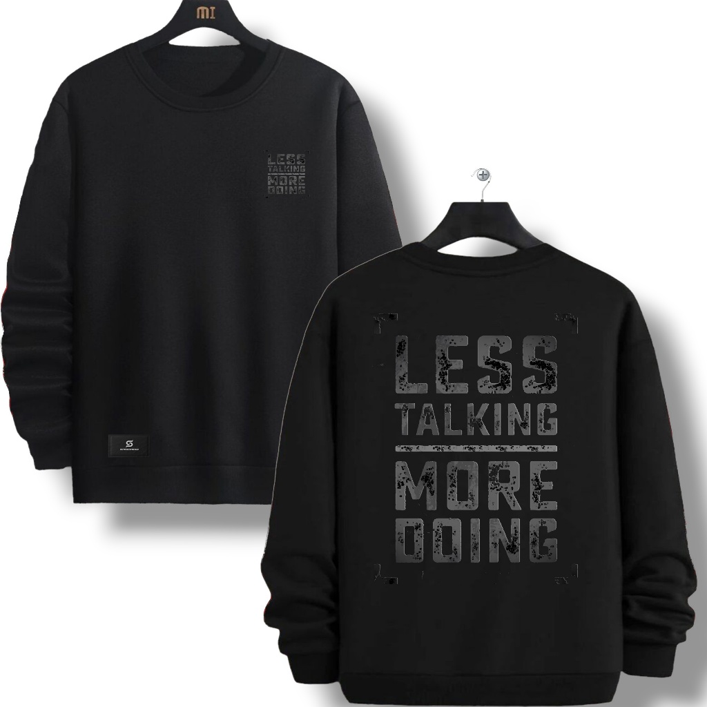 SWEATER CREWNECK PRIA BLACK | SWEATER DIFFERENT| CN DIFFERENT | JAKET COWOK