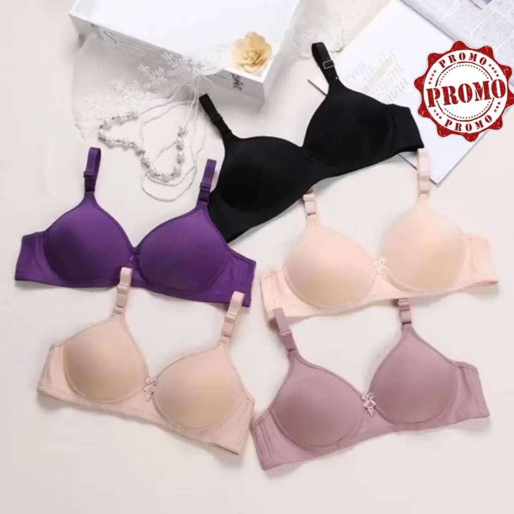 Bra Wanita Busa Tanpa Kawat Ukuran Jumbo 34 36 38 40 42 bahan katun nyaman dipakai lembut