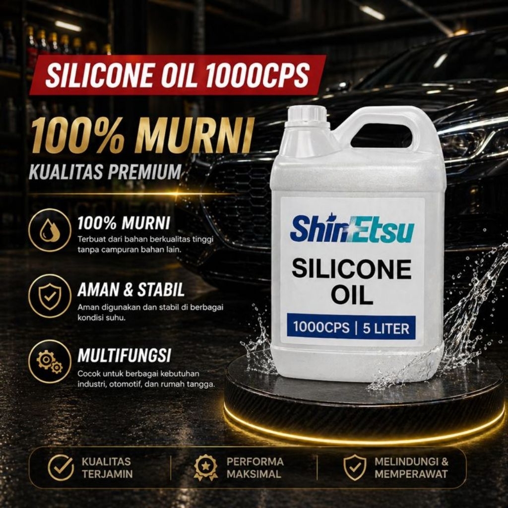 100%Original Silicone Oil 1000cps  Impor 5 Liter 1 Liter Murni Silicon